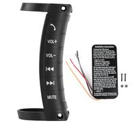 Telecomando a pulsanti multifunzione per volante, controller wireless universale per lettori DVD per auto 2 DIN con Android, 6 pulsanti di navigazione personalizzabili per il