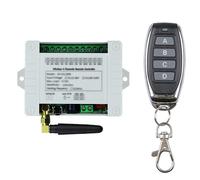 Telecomando a relè wireless a 4 canali da 433 MHz, 12V-36V 10A (1 ricevitore + 1 trasmettitore)