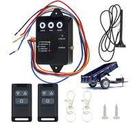 Telecomando aggiornato per rimorchio con cassone ribaltabile, compatibile con controller idraulici per rimorchi a 3 fili e 4 fili, rimorchio idraulico con scarico da 12 V, raggio di funzionamento 30,5