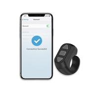Telecomando, Anello di Scorrimento Tiktok, Giradischi Bluetooth per APP Kindle, APP Compatibile con IOS e Android (Nero)