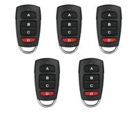 Telecomando apricancello, 4 Pulsanti Wireless RF 315 MHz/433.92 MHz Telecomando Copia Codice Duplicatore Porta Garage Apri Chiave,Trasmettitore remoto(RC04433BK-5)