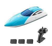 Telecomando Barca 2 4GHz Nave Giocattolo con 3 Batteria Sigillata Impermeabile Design Segnale Stabile Facile a 30 min di Lavoro Bambini Adulti Ragazzi