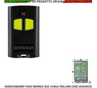 Telecomando Benincà TO.GO 2VA Advanced Rolling Code 2 Canali Frequen. 433,92 MHz