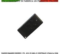TELECOMANDO BIDIREZION ANTIFURTO RADIO CODICE SICUREZZA LYSA COMPATIBILE SYDRA64