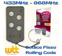 Radiocomando apricancello magiko x bravo mhz 433/868 fisso +rolling code banchi
