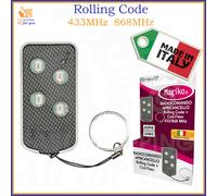 Telecomando cancello per cancelli 4 tasti rolling code 433 mhz 868 benincà to go