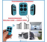 Telecomando Cancello UNIVERSALE ROLLING CODE multifrequenza a 433 MHZ 4 canali e