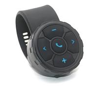 Telecomando con pulsante multimediale, kit telecomando intelligente senza fili controller del telefono, impermeabile IP67, per volante auto, moto, bicicletta, batteria ricaricabile integrata per