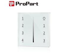 Telecomando da parete 1CH, a batteria, bianco, 4 zone RF2.4G - SD1CH-RP4ZB