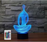 Telecomando di meditazione 3D 16 colori luci notturne illusione acrilico LED lampada da comodino per bambini camera da letto scrivania decorazione regali di compleanno giocattolo per bambini