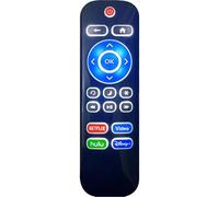 Telecomando di ricambio retroilluminato per TV TCL/Hisense/Sharp/Philips/Onn/Element/Insignia/Westinghouse Roku (non per Roku Stick o Box)