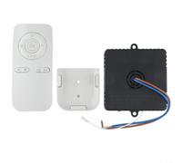 Telecomando e ricevitore per lampada per ventilatore da soffitto, controller driver da 100 W, controllo radio 2,4 G ≥ 20 m di portata, AC 180-265 V, uscita LED regolabile da 24-50 W, bianco/nero (C)