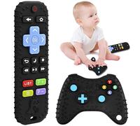 Telecomando Giocattolo per Neonati, 2 Pezzi Telecomando Bambini Giocattolo, 3-12 Mesi Telecomando per Bambini, Senza BPA Silicone Telecomando Neonato Adatto per Dentizione Giocattoli da Masticare
