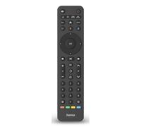 Hama Telecomando universale a infrarossi TV, fino a 8 dispositivi, funzione di apprendimento, tasto Streaming, preprogrammato, compatibile LG/Samsung/Sony/Hitachi/TCL/Philips/Panasonic Smart TV, nero