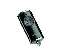 Telecomando Hörmann HSE 4 BS (frequenza 868 MHz, laccato nero, per apriporta da garage con tappi cromati, batterie, dimensioni 28x70x14 mm, con anello portachiavi) 4511561