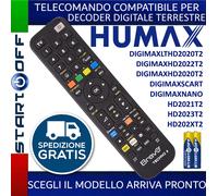 TELECOMANDO HUMAX DECODER DIGIMAX HD2020T2 HD2022T2 HD2021T2 HD2023T NANO SCART
