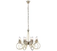 Telecomando in ottone antico lampadario Lampada a sospensione a sospensione in un set che include lampadine LED RGB