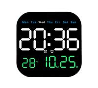 Telecomando LED Orologio da Parete Temperatura Data Visualizzazione Orario Giorn