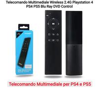 Telecomando Multimediale Wireless 2.4G Playstation 4 PS4 PS5 Blu Ray DVD Control