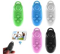 TELECOMANDO NERO MULTIUSO BLUETOOTH WIRELESS CONTROLLER PER GAMEPAD IOS ANDROID SELFIE PC