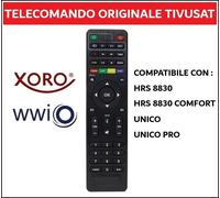 Telecomando Originale Per Decoder Tivusat XORO HRS 8830 WWIO UNICO e UNICO PRO
