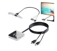 Telecomando PC Power Button - Wireless Computer Interruttore di alimentazione Pannello di ricambio con USB 2.0 3.0 Collegamento On/Off per Desktop PC Case Internet Café Ufficio e Syste