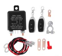 Telecomando per batteria off interruttore 12 V 200 amp con due chiavi per auto, camion, camper, barche, camper, sistema di gestione dell'alimentazione, nero
