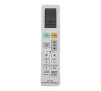 Telecomando per condizionatore d'aria con display LCD, compatibilità a infrarossi e RF per più marche, design ergonomico, memoria di spegnimento, nero o (KT-16E)