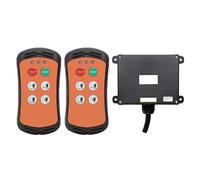 Telecomando per gru, Telecomando radiocomando for gru industriale senza fili a 4 pulsanti. Controller for camion idraulico per paranco elettrico a catena(C(1T 2R),UHF433_DC10-30)