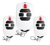 Telecomando per porta del garage, 433,92 MHz, 3 pezzi, telecomando apriporta del garage, 4 canali, compatibile con GTI2/4, GT2/4, Mio TR2/4, Mio TR2N/4N, telecomando per cancello - bianco