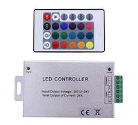 Telecomando per strisce RGB a infrarossi, 24 tasti, in alluminio