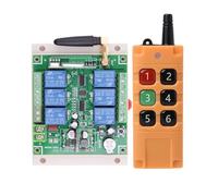 Telecomando radio DC a 6 canali, interruttore relè, radiocomandato, portata elevata, 200 m, DC, 12 V, 24 V, 36 V, 433 MHz, NO COM NC, telecomando radiocomandato (tipo normale)