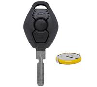 Telecomando radio per chiave auto, 1 custodia a 3 tasti + 1 pezzo fisso HU58 + 1 batteria LIR2025 per BMW