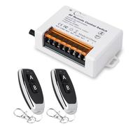 Telecomando radiocomandato RF 433 MHz con 2 trasmettitori AC 220 V -240 V 10 A 2 canali ricevitore relè per tenda elettrica del garage