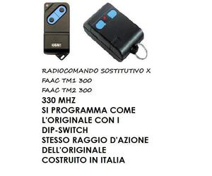 TELECOMANDO RADIOCOMANDO COMPATIBILE FAAC TM1 300S TM2 300S TM2 300S 330MHZ