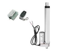 Telecomando RF e attuatore lineare 12V 750N Ingranaggi in metallo DC Azionamento elettrico Apri finestra Motore lineare 50mm 100mm 150mm Corsa(250MM STROKE_BLACK COLOR)