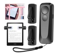 Telecomando RF per Kindle Paperwhite Kobo eReader, Kindle Page Turner con rotazione avanti e indietro, per registrazione video della fotocamera e selfie con otturatore (nero)