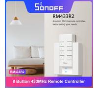 Telecomando RF SONOFF RM433 R2 433 MHz Telecomando a 8 pulsanti accoppiato con dispositivi RF SONOFF TX interruttore a parete iFan04 D1 RFR2