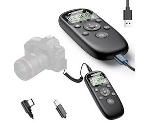 Telecomando ricaricabile con schermo LCD compatibile con Sony A7 III A7 IV A7R IV A7C II A6600 A6700 RX100 VII ZV-1 ZV-E1 ZV-E10 II per fotografia time-lapse