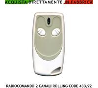 Telecomando Rolling. Code 2 Canali 433,92 Mhz Compatibile Automatismo VDS Altri