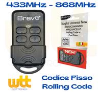 TELECOMANDO ROLLING CODE 433-868Mhz PER BFT MITTO2 MITTO4 RB RCB2 RCB4 TRC2 TRC4