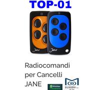 Telecomando Rolling Code Jane Top 01 Modello 4 Tasti (colori Assortiti)