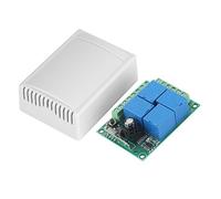 Telecomando Senza Fili 433MHz 4 Canali - Trasmettitore e Ricevente con Relè per Impianto Domotica, Sistemi Automatici Garage e Portoni DC12V