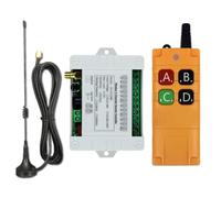 Telecomando senza fili DC 12 V, 24 V, 36 V, 4 canali, RF, con portata di 200 m, 300 m, impermeabile, custodia protettiva, trasmettitore senza funzione sleep