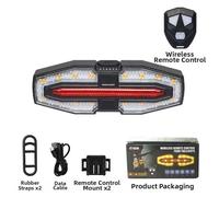 Telecomando solare wireless segnale di svolta bici e luce di coda con alloggiame