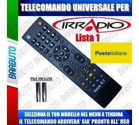 TELECOMANDO UNIVERSAL IRRADIO L1: CLICCA SUL TUO MODELLO LO RICEVERAI GIA PRONTO