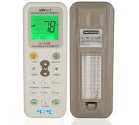 Telecomando universale A/C di ricambio per quasi tutte le marche di condizionatori d'aria CA con retroilluminazione (Fahrenheit e Celsius)