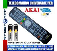TELECOMANDO UNIVERSALE AKAI, CLICCA SUL TUO MODELLO LO RICEVERAI GIA PRONTO