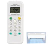 Telecomando Universale Climatizzatore K-1028E, Compatibile con LG Gree Midea Toshiba Haier Daikin Hitachi Sharp Hisense, Funzione Timer Regolazione Temperatura Flusso Aria Schermo LCD Memoria