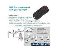 Telecomando Universale di Ricambio per Porte da Garage per Liftmaster/per Chamberlain/per Craftsman 893MAX 891LM 371 971 con Pulsante di
